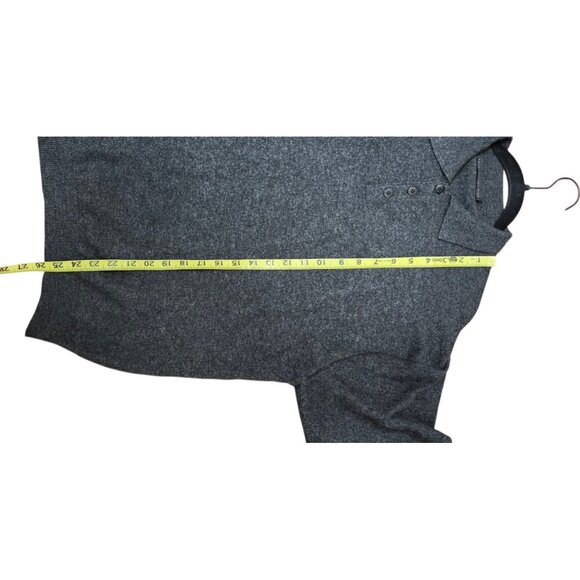 Metropolitan View 100% Cashmere Mens Polo Sweater L Gray Soft Luxury Knit Pullov - Picture 7 of 11